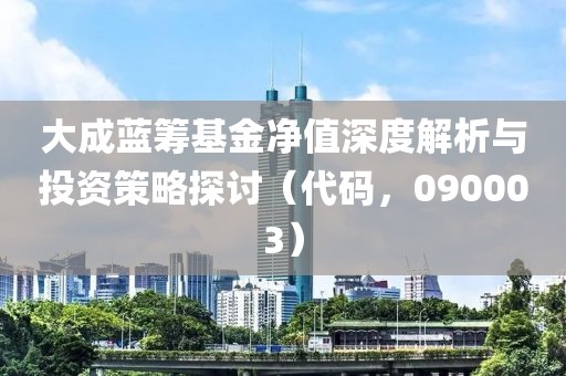 大成蓝筹基金净值深度解析与投资策略探讨（代码，090003）