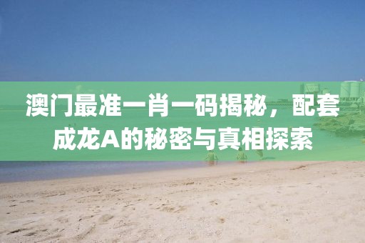 澳门最准一肖一码揭秘，配套成龙A的秘密与真相探索