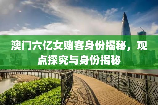 澳门六亿女赌客身份揭秘，观点探究与身份揭秘