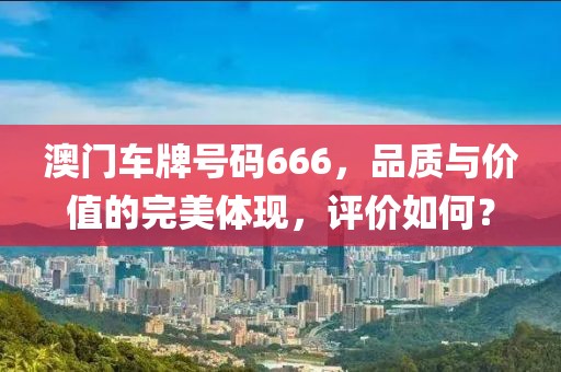 澳门车牌号码666，品质与价值的完美体现，评价如何？