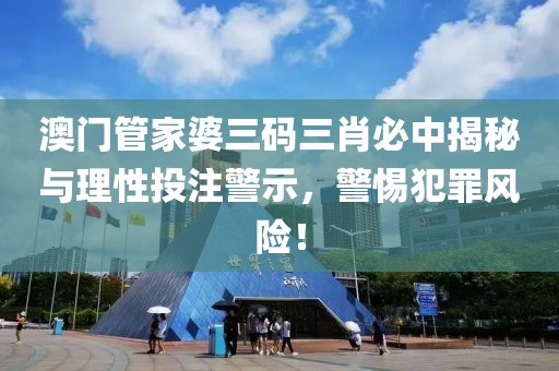 澳门管家婆三码三肖必中揭秘与理性投注警示，警惕犯罪风险！