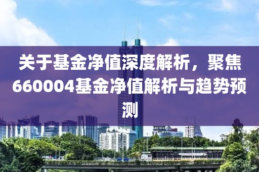 关于基金净值深度解析，聚焦660004基金净值解析与趋势预测