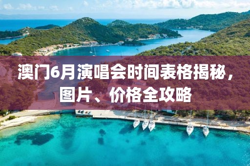 澳门6月演唱会时间表格揭秘，图片、价格全攻略