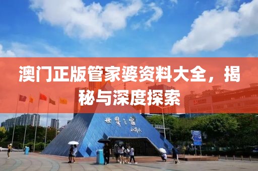 澳门正版管家婆资料大全，揭秘与深度探索