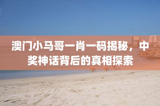 澳门小马哥一肖一码揭秘，中奖神话背后的真相探索