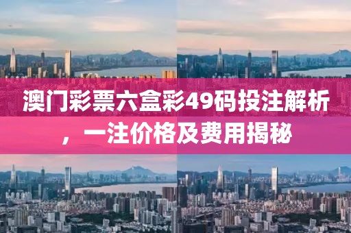 澳门彩票六盒彩49码投注解析，一注价格及费用揭秘