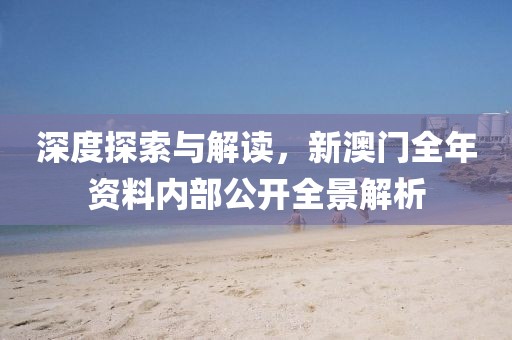 深度探索与解读，新澳门全年资料内部公开全景解析