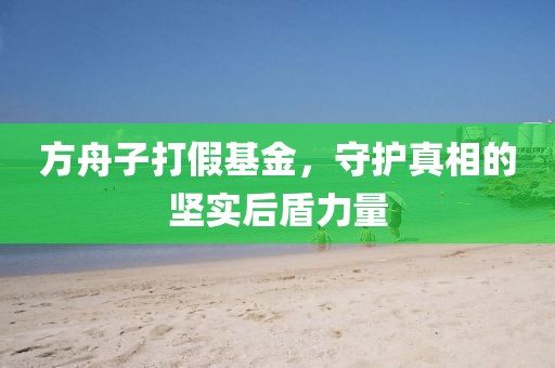 方舟子打假基金，守护真相的坚实后盾力量