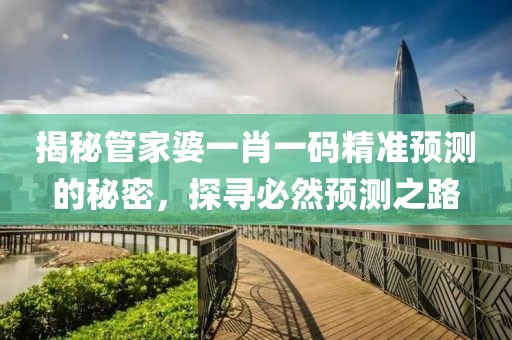 管家婆一肖一码取准确比必