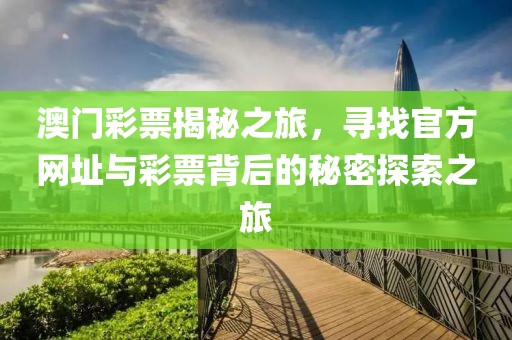 澳门彩票揭秘之旅，寻找官方网址与彩票背后的秘密探索之旅