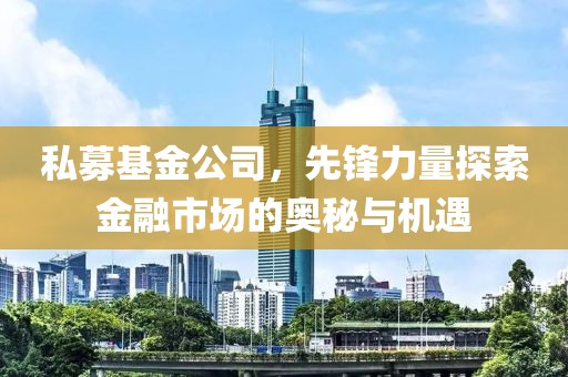 私募基金公司，先锋力量探索金融市场的奥秘与机遇