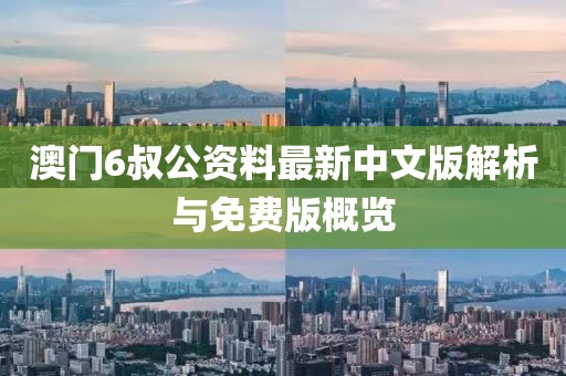 澳门6叔公资料最新中文版解析与免费版概览