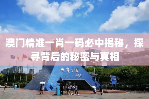 澳门精准一肖一码必中揭秘，探寻背后的秘密与真相