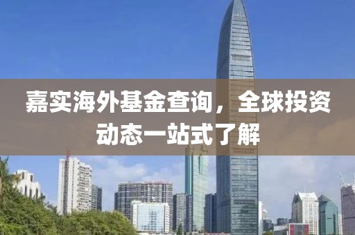 嘉实海外基金查询，全球投资动态一站式了解