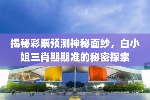 揭秘彩票预测神秘面纱，白小姐三肖期期准的秘密探索