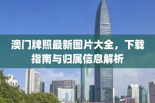 澳门牌照最新图片大全，下载指南与归属信息解析