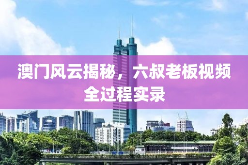 澳门风云揭秘，六叔老板视频全过程实录