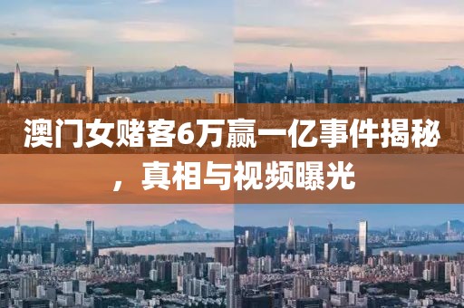 澳门女赌客6万赢一亿事件揭秘，真相与视频曝光