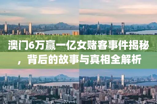 澳门6万赢一亿女赌客事件揭秘，背后的故事与真相全解析