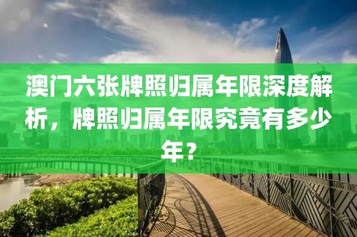 澳门六张牌照归属年限深度解析，牌照归属年限究竟有多少年？