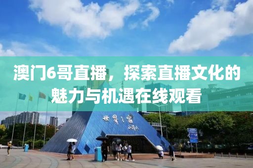 澳门6哥直播，探索直播文化的魅力与机遇在线观看