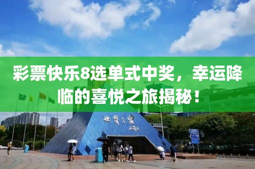 彩票快乐8选单式中奖，幸运降临的喜悦之旅揭秘！