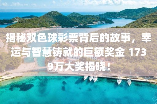 揭秘双色球彩票背后的故事，幸运与智慧铸就的巨额奖金 1739万大奖揭晓！