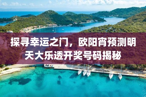 探寻幸运之门，欧阳宵预测明天大乐透开奖号码揭秘