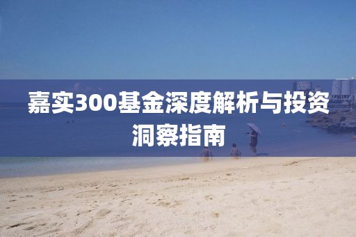 嘉实300基金深度解析与投资洞察指南