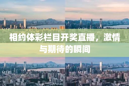 相约体彩栏目开奖直播，激情与期待的瞬间