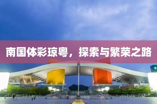 南国体彩琼粤，探索与繁荣之路