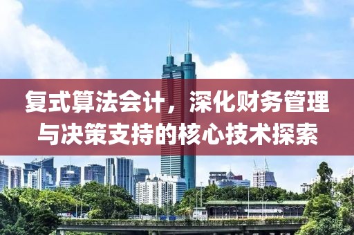 复式算法会计，深化财务管理与决策支持的核心技术探索