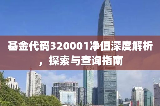 基金代码320001净值深度解析，探索与查询指南