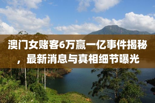 澳门女赌客6万赢一亿事件揭秘，最新消息与真相细节曝光