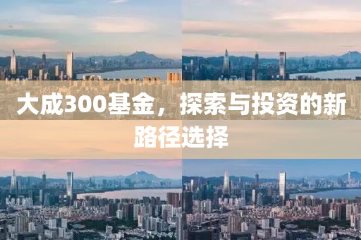 大成300基金，探索与投资的新路径选择