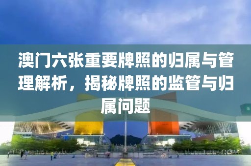 澳门六张重要牌照的归属与管理解析，揭秘牌照的监管与归属问题