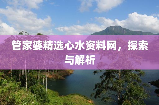 管家婆精选心水资料网，探索与解析