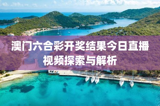 澳门六合彩开奖结果今日直播视频探索与解析