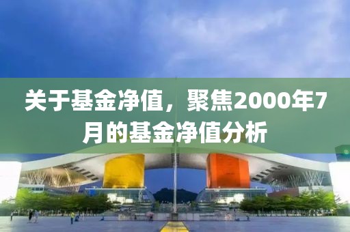 关于基金净值，聚焦2000年7月的基金净值分析