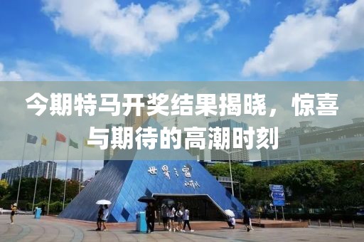 今期特马开奖结果揭晓，惊喜与期待的高潮时刻