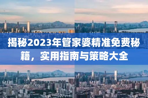 揭秘2023年管家婆精准免费秘籍，实用指南与策略大全