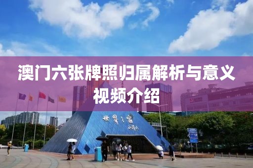 澳门六张牌照归属解析与意义视频介绍