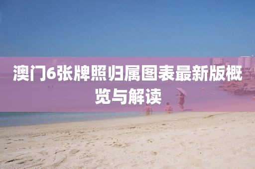 澳门6张牌照归属图表最新版概览与解读