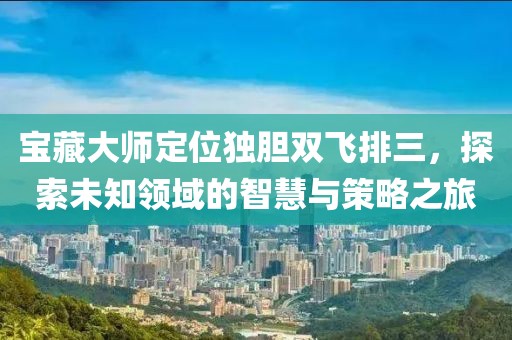宝藏大师定位独胆双飞排三，探索未知领域的智慧与策略之旅