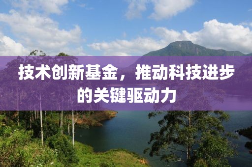 技术创新基金，推动科技进步的关键驱动力