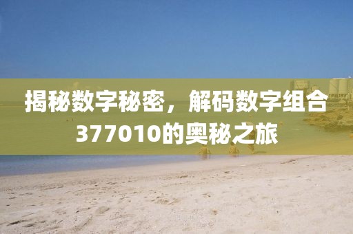 揭秘数字秘密，解码数字组合377010的奥秘之旅