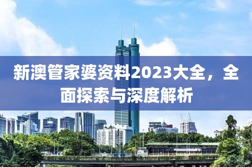 新澳管家婆资料2023大全，全面探索与深度解析