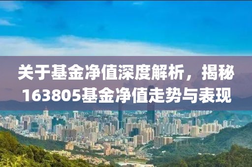 关于基金净值深度解析，揭秘163805基金净值走势与表现