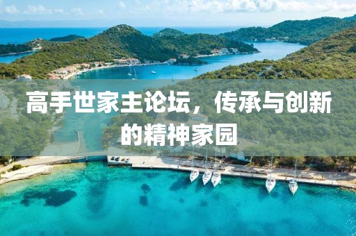 高手世家主论坛，传承与创新的精神家园