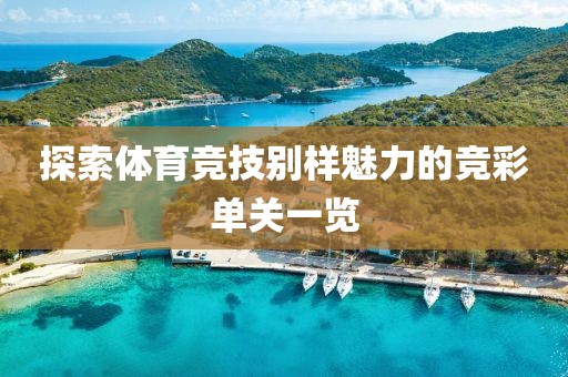 探索体育竞技别样魅力的竞彩单关一览